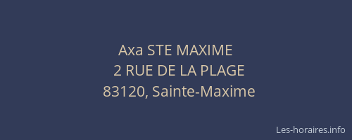 Axa STE MAXIME
