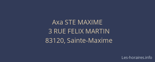 Axa STE MAXIME