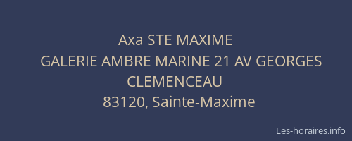 Axa STE MAXIME