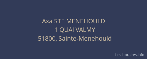 Axa STE MENEHOULD