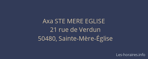 Axa STE MERE EGLISE