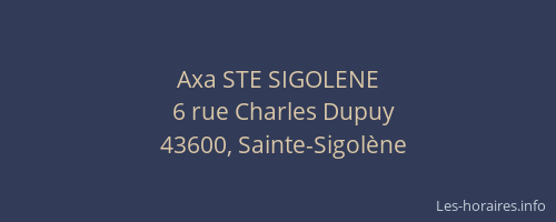 Axa STE SIGOLENE