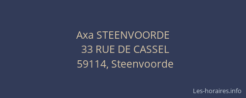Axa STEENVOORDE