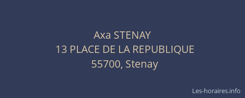 Axa STENAY