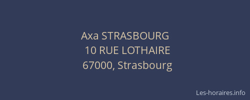 Axa STRASBOURG