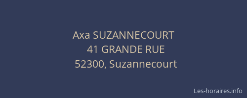 Axa SUZANNECOURT