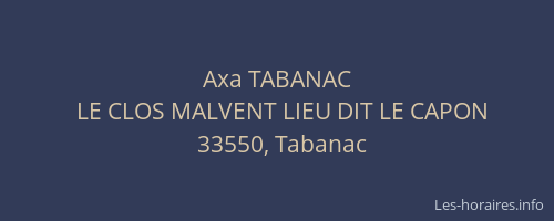 Axa TABANAC