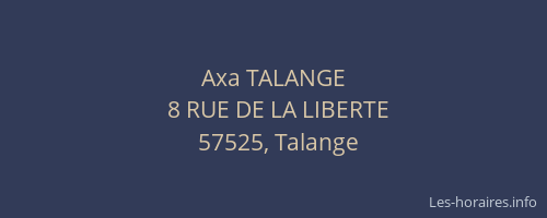 Axa TALANGE