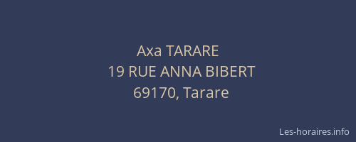 Axa TARARE