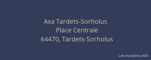 Axa Tardets-Sorholus