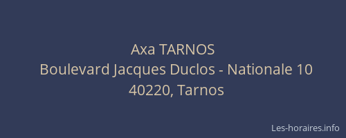 Axa TARNOS