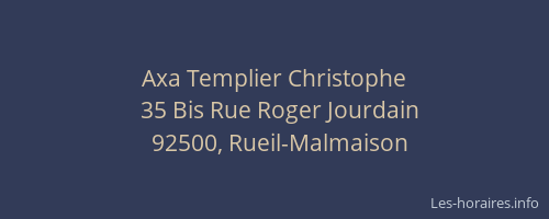 Axa Templier Christophe