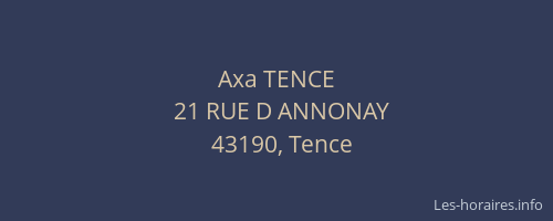 Axa TENCE
