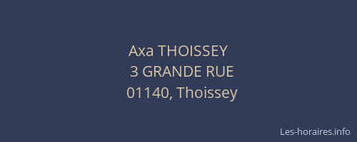 Axa THOISSEY