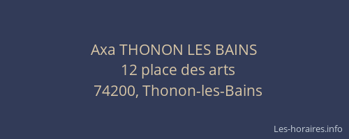 Axa THONON LES BAINS