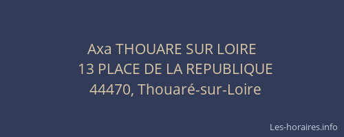 Axa THOUARE SUR LOIRE