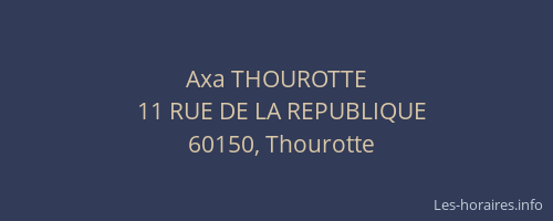 Axa THOUROTTE