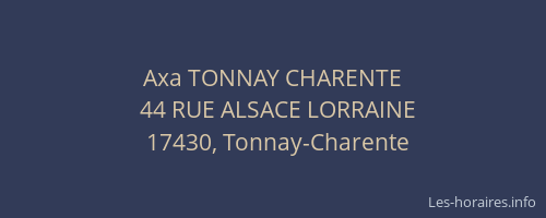 Axa TONNAY CHARENTE
