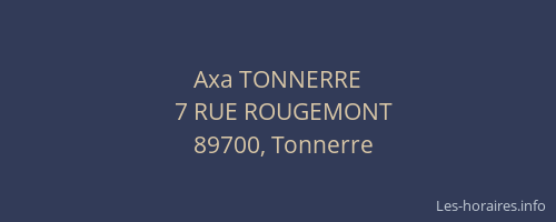 Axa TONNERRE
