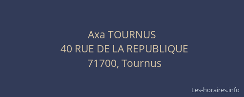 Axa TOURNUS
