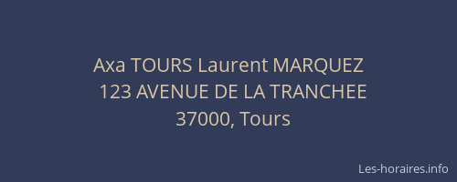 Axa TOURS Laurent MARQUEZ