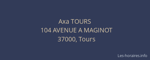 Axa TOURS