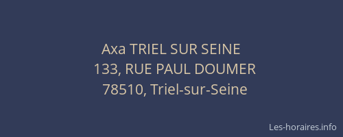 Axa TRIEL SUR SEINE