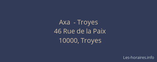 Axa  - Troyes