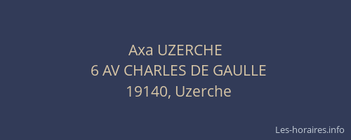 Axa UZERCHE