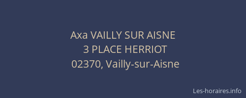 Axa VAILLY SUR AISNE