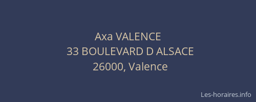 Axa VALENCE