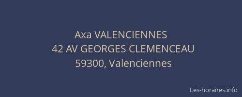 Axa VALENCIENNES