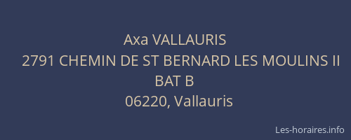 Axa VALLAURIS