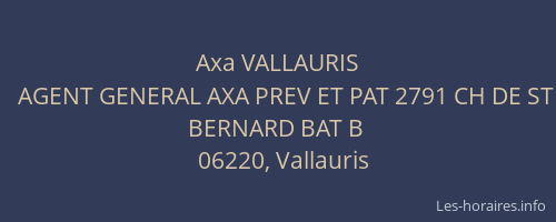 Axa VALLAURIS