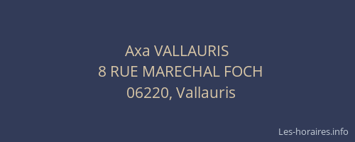 Axa VALLAURIS