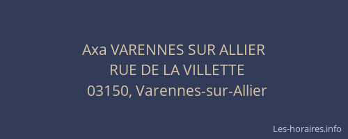 Axa VARENNES SUR ALLIER