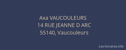 Axa VAUCOULEURS