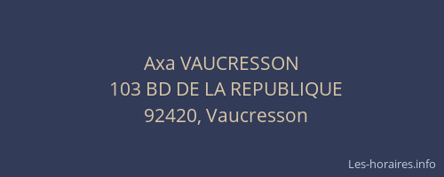 Axa VAUCRESSON