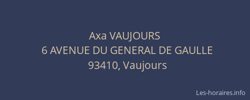 Axa VAUJOURS