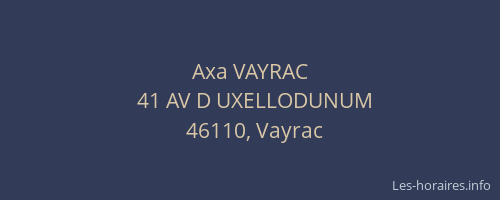 Axa VAYRAC