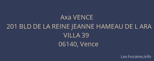 Axa VENCE