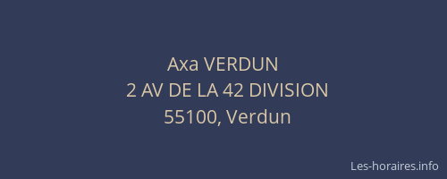 Axa VERDUN