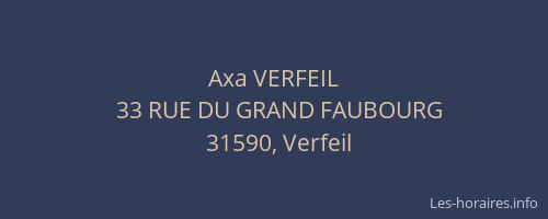 Axa VERFEIL