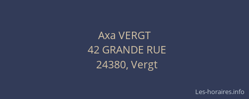 Axa VERGT