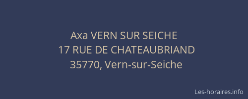 Axa VERN SUR SEICHE