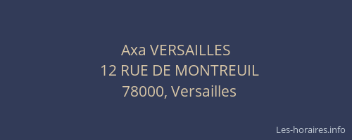 Axa VERSAILLES