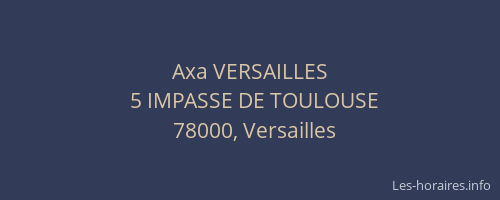 Axa VERSAILLES