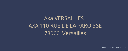Axa VERSAILLES
