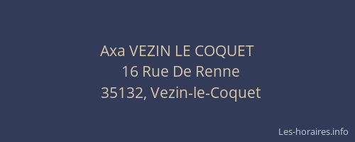 Axa VEZIN LE COQUET