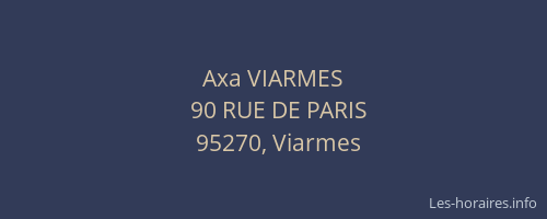 Axa VIARMES